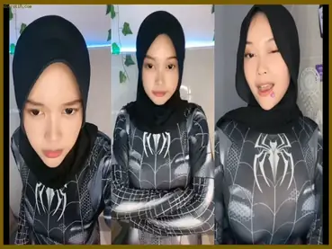 Live Show Host Sheii Trakteer Hijab Cosplay Spidergirl